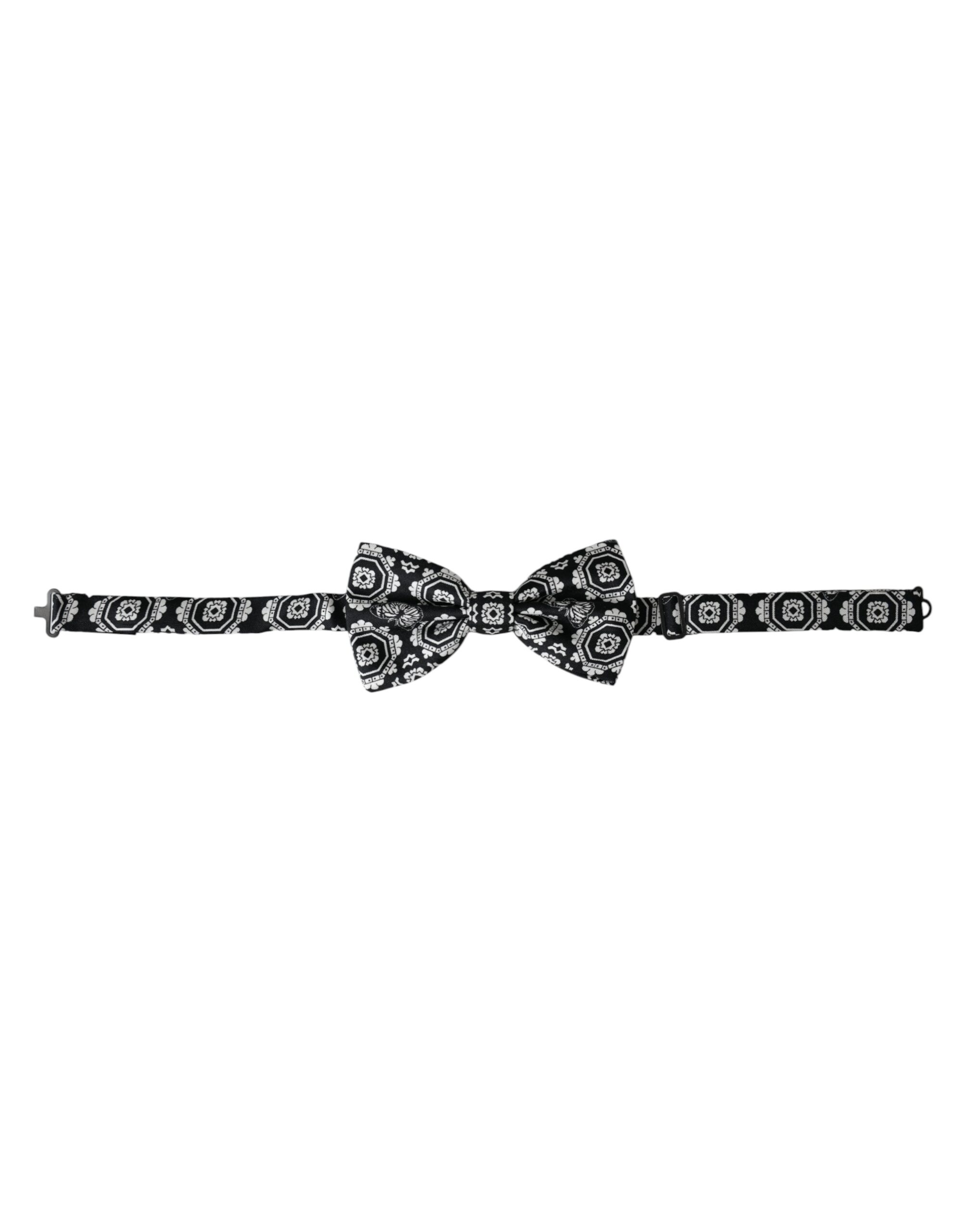 

Черный Белый Печатный Регулируемый Шея Мужской Галстук-Бабочка Dolce & Gabbana