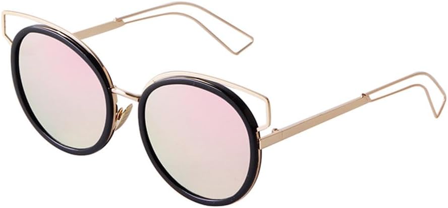 

Модные металлические солнцезащитные очки «кошачий глаз» с зеркальными линзами, женская оправа с круглыми линзами, очки в стиле стимпанк, мужские солнцезащитные очки UV400 TYUVIVO, C4