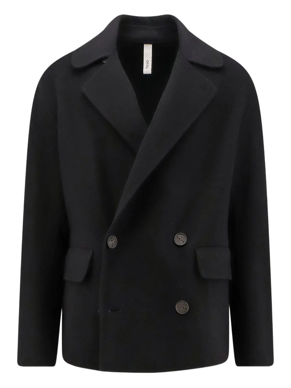 

Двубортный пиджак с клапанами на карманах Hevo, черный
