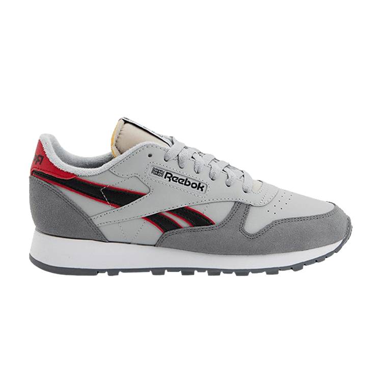 

Кроссовки Reebok Classic Leather 'Pure Grey Vector Red', серый