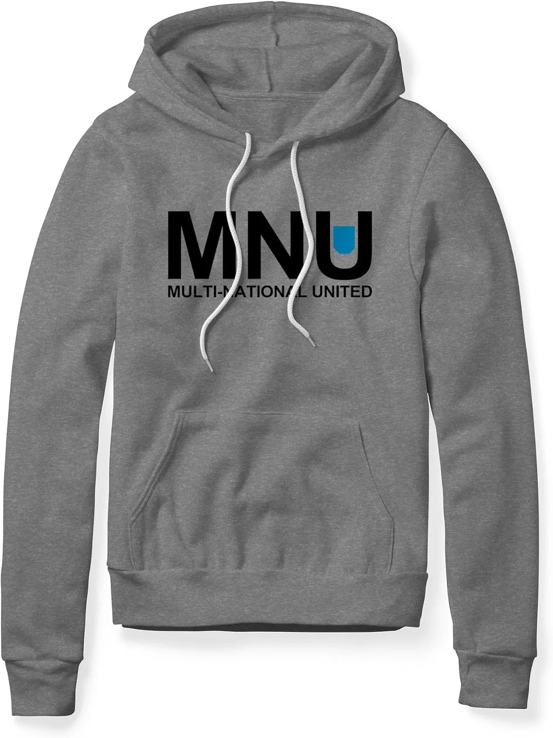 Худи с принтом MNU Logo, District 9, полиэстер/хлопок, Heather Charcoal