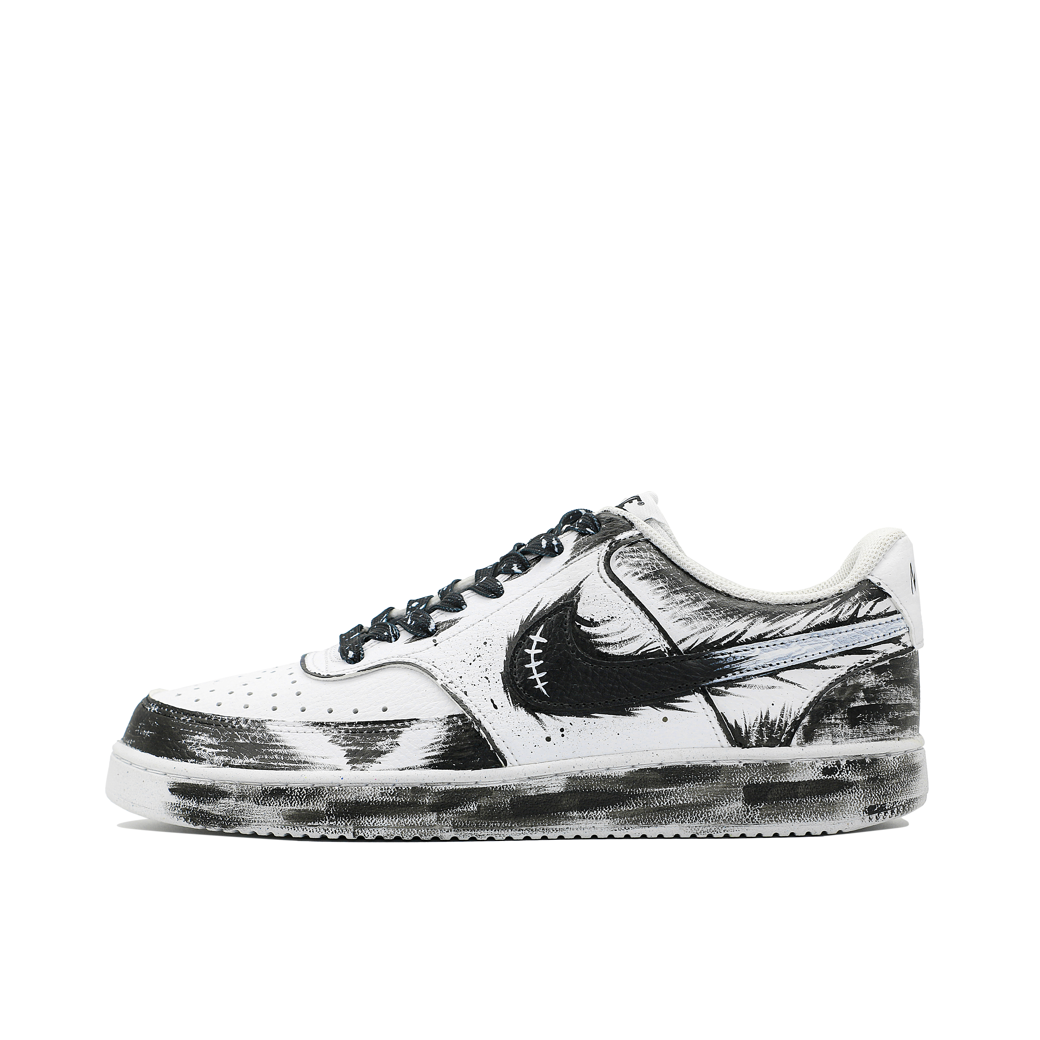 

Nike Кроссовки для скейтборда Court Vision 1 с противоскользящим износостойким верхом, мужские, черно-белые