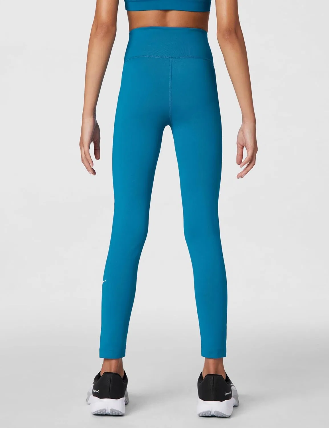 Леггинсы Nike One Dri-FIT для девочек, Green Abyss/White — фото 3