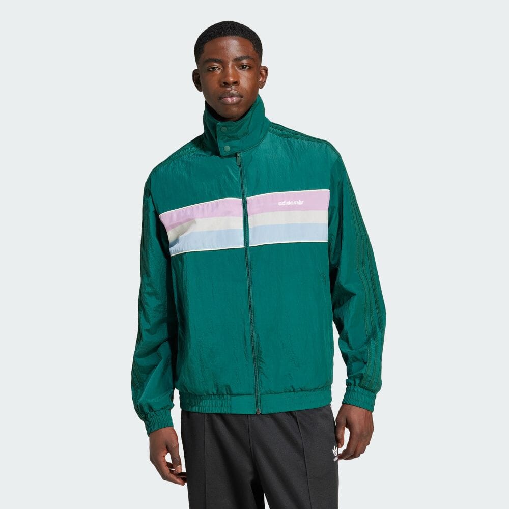 

Джерси Adidas '80S Nylon Archive Three Stripes Track Top, цвет College Green