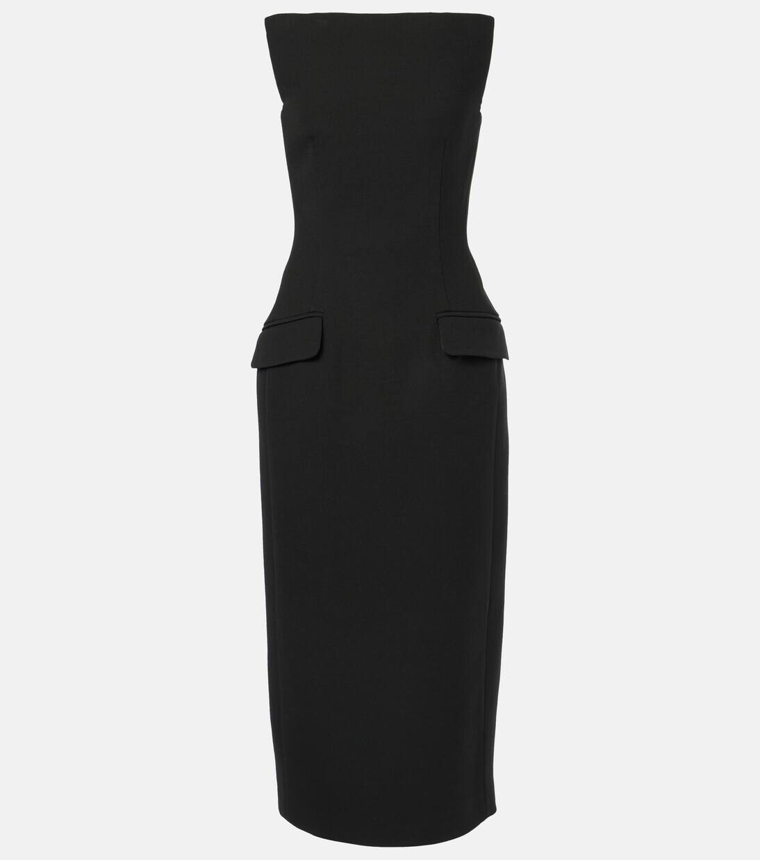 

Платье-бюстье из габардина Sportmax, черный