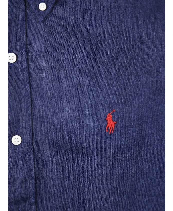 Спортивная рубашка с длинными рукавами Polo Ralph Lauren, синий — фото 3