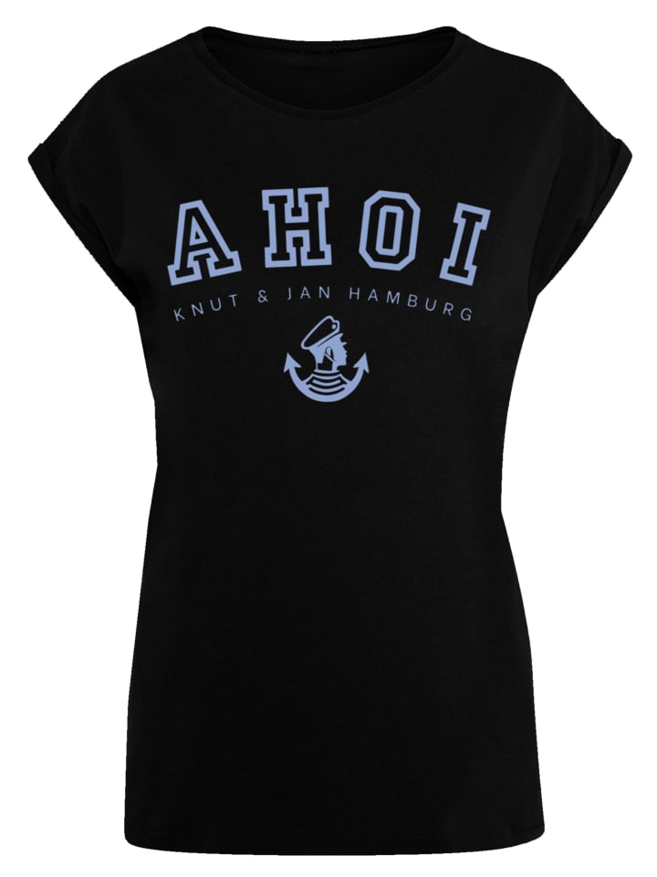 

Женская футболка PLUS SIZE Ahoi Knut & Jan Hamburg черного цвета F4NT4STIC, Черный, Женская футболка PLUS SIZE Ahoi Knut & Jan Hamburg черного цвета F4NT4STIC