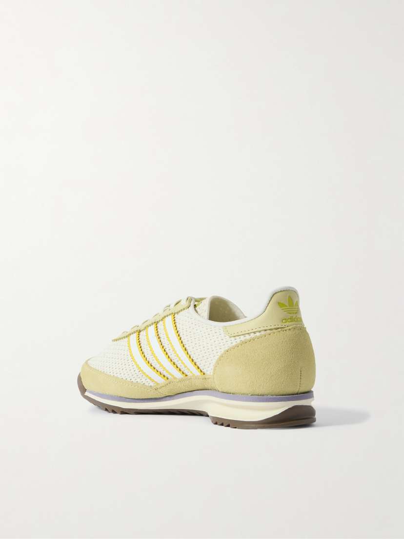 Кроссовки Sl 72 og из замши и сетчатой кожи с отделкой Adidas Originals, желтый — фото 3