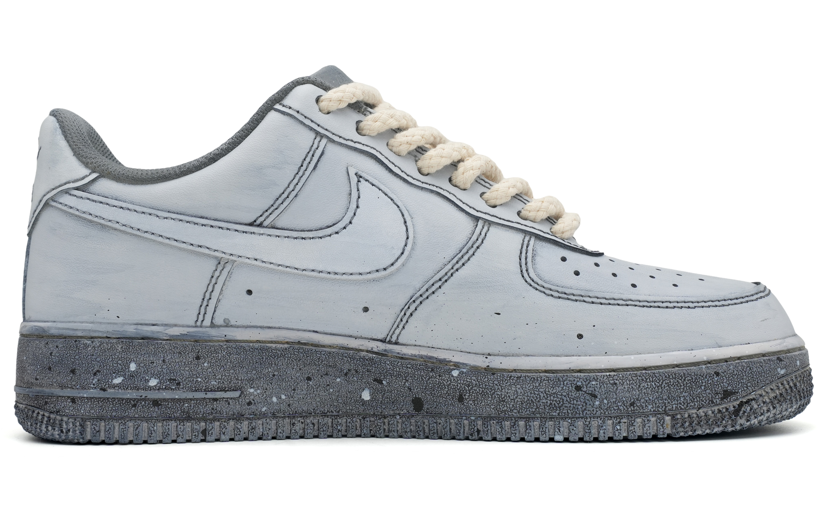 

Мужские кроссовки для скейтбординга Nike Air Force 1 Low, Light Gray