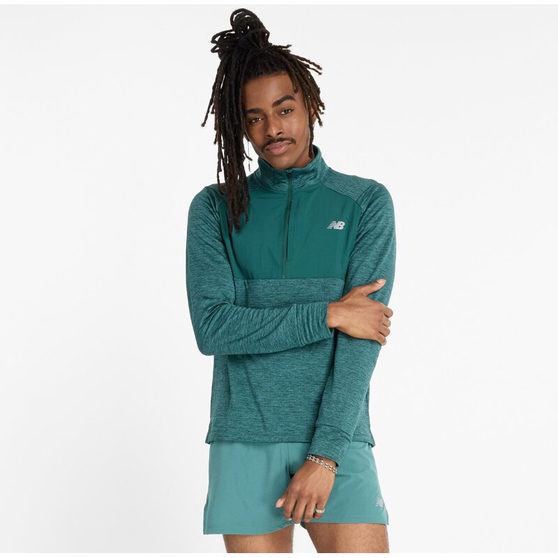 

Сетка для легкой атлетики Kapuzensweat, застежка-молния на 1/2 дюйма New Balance, цвет new spruce (mt43204nus)