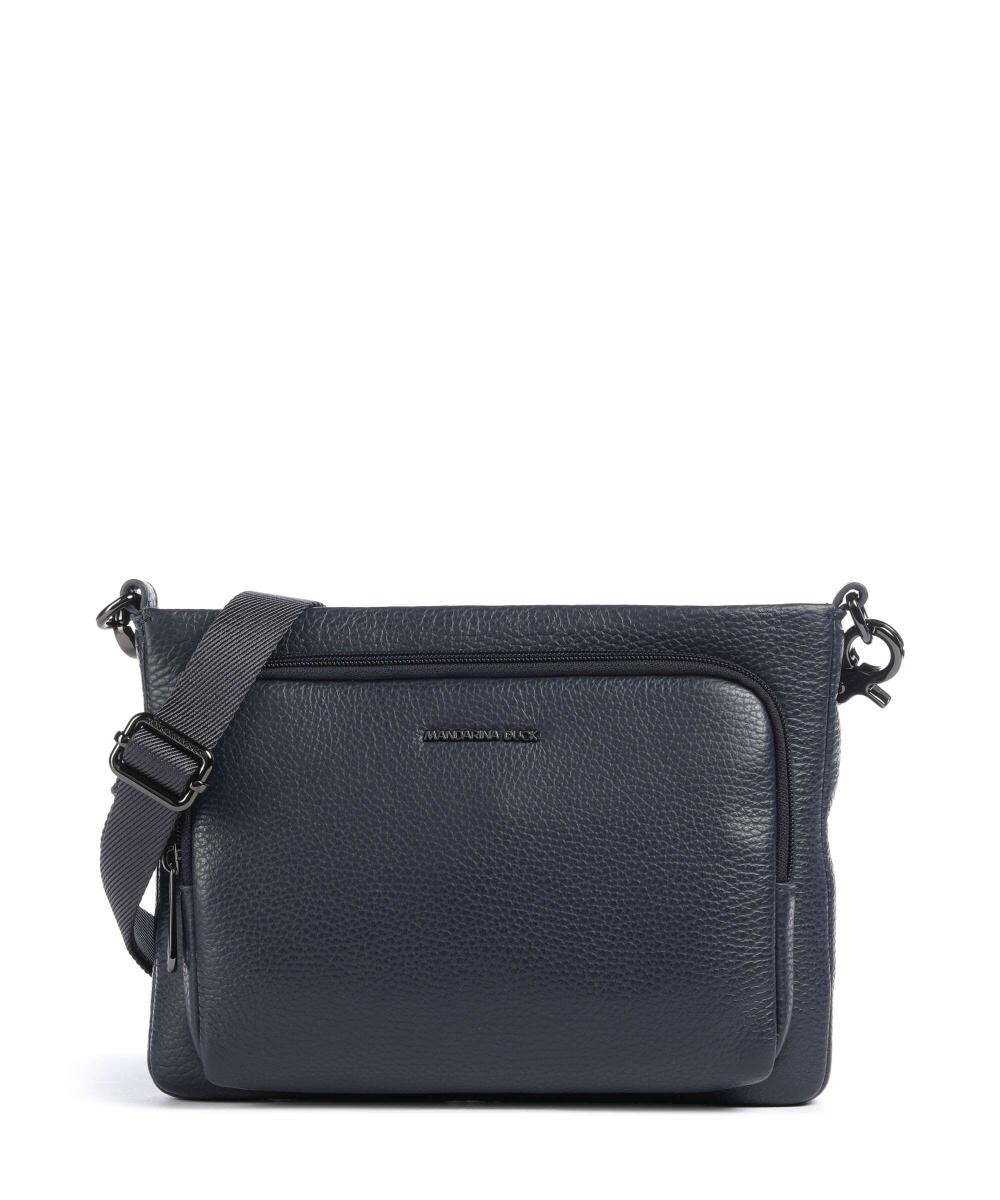 

Сумка на плечо из мягкой кожи из зернистой телячьей кожи. Mandarina Duck, синий