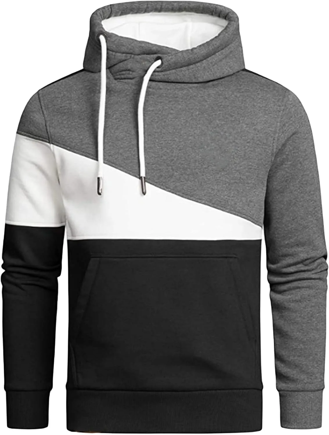 

JEsilunmaMY мужская худи с цветными блоками, лонгслив, повседневный пуловер