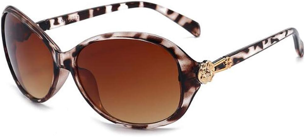 

Модные женские овальные солнцезащитные очки с защитой от УФ-излучения, цветочные бриллиантовые оправы (черепаховая оправа с двойными «чайными хлопьями») Weloveushop, Neutral