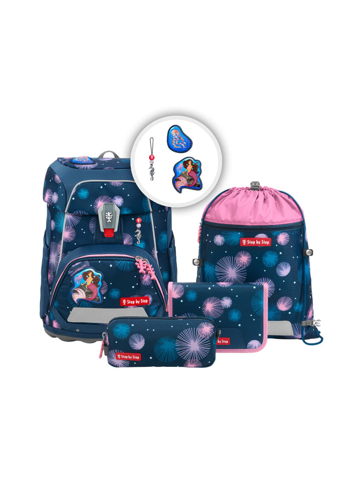 

Step by Step Рюкзак для начальной школы FIT "Русалка Делия" из 5 предметов, синий
