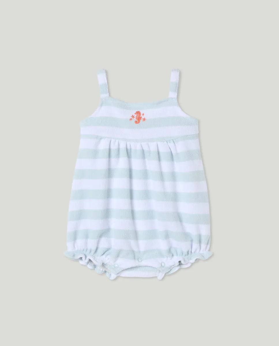 

Короткая пижама для девочки с лямками Cotton Juice, синий