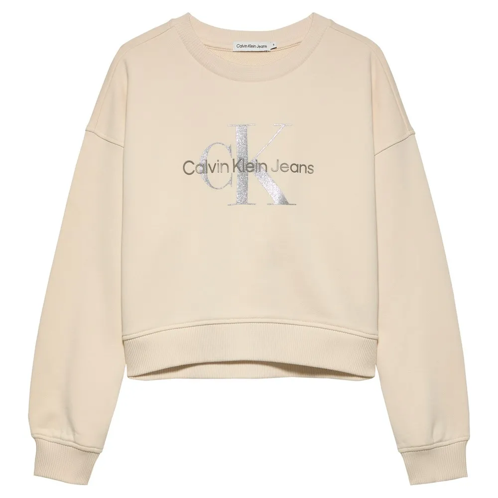 

Худи Calvin Klein Glitter Monologo, бежевый
