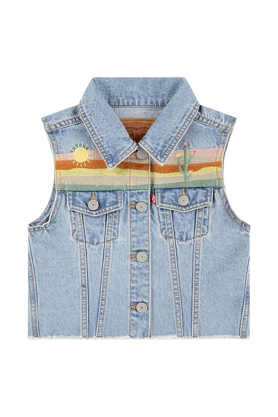 

Детская безрукавка джинсовая XS с вышивкой Levi'S, синий