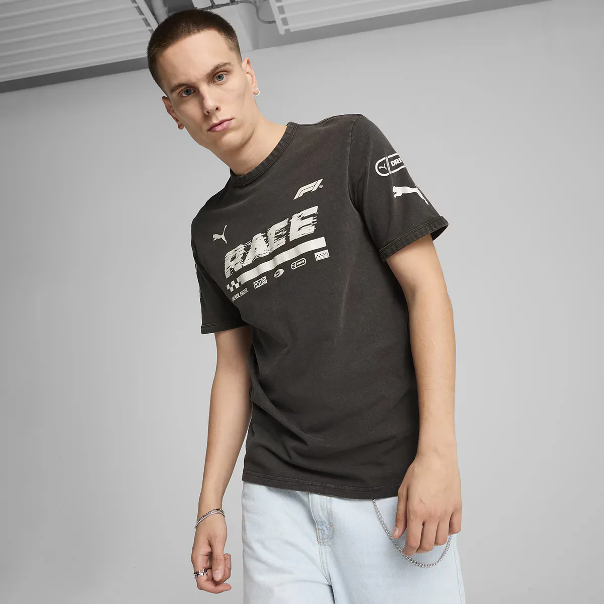 

Футболка мужская F1 Graphic Ringer Tee Puma, черный