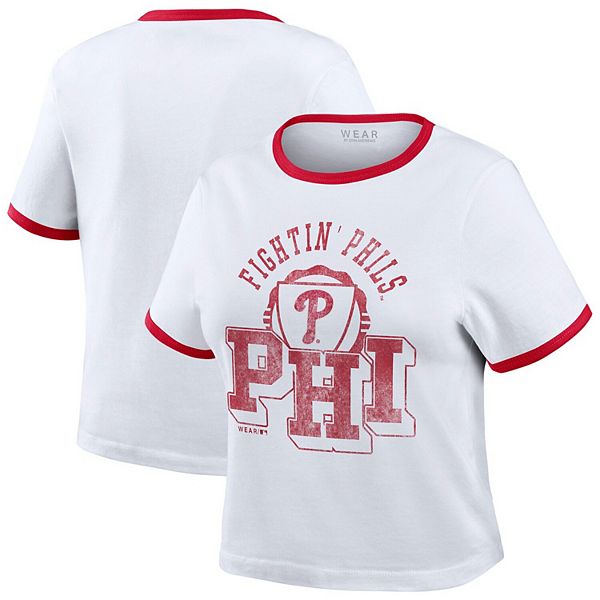 

Женская белая футболка baby t-shirt philadelphia phillies ringer Wear By Erin Andrews, Белый, Женская белая футболка baby t-shirt philadelphia phillies ringer Wear By Erin Andrews