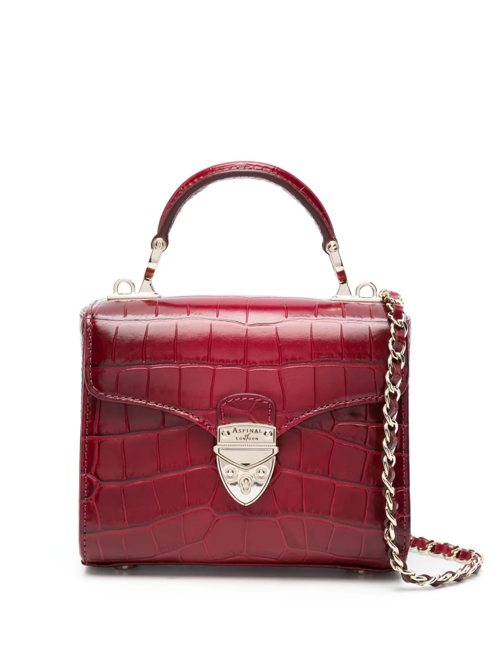 

Мини-сумка Mayfair с верхней ручкой Aspinal Of London, красный