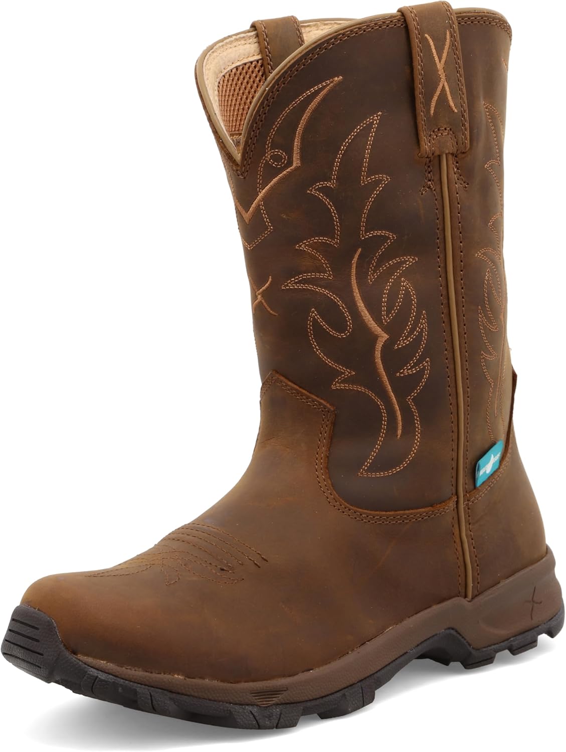 

Мужские повседневные ковбойские кроссовки Twisted X в стиле Hooey Loper, светло-серые, 10 Distressed Saddle & Saddle