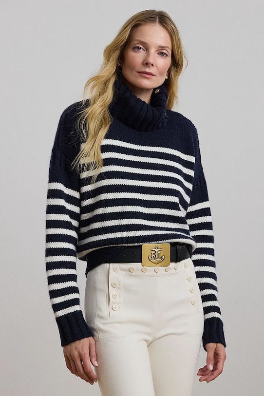 

Шерстяной свитер Lauren Ralph Lauren, темно-синий