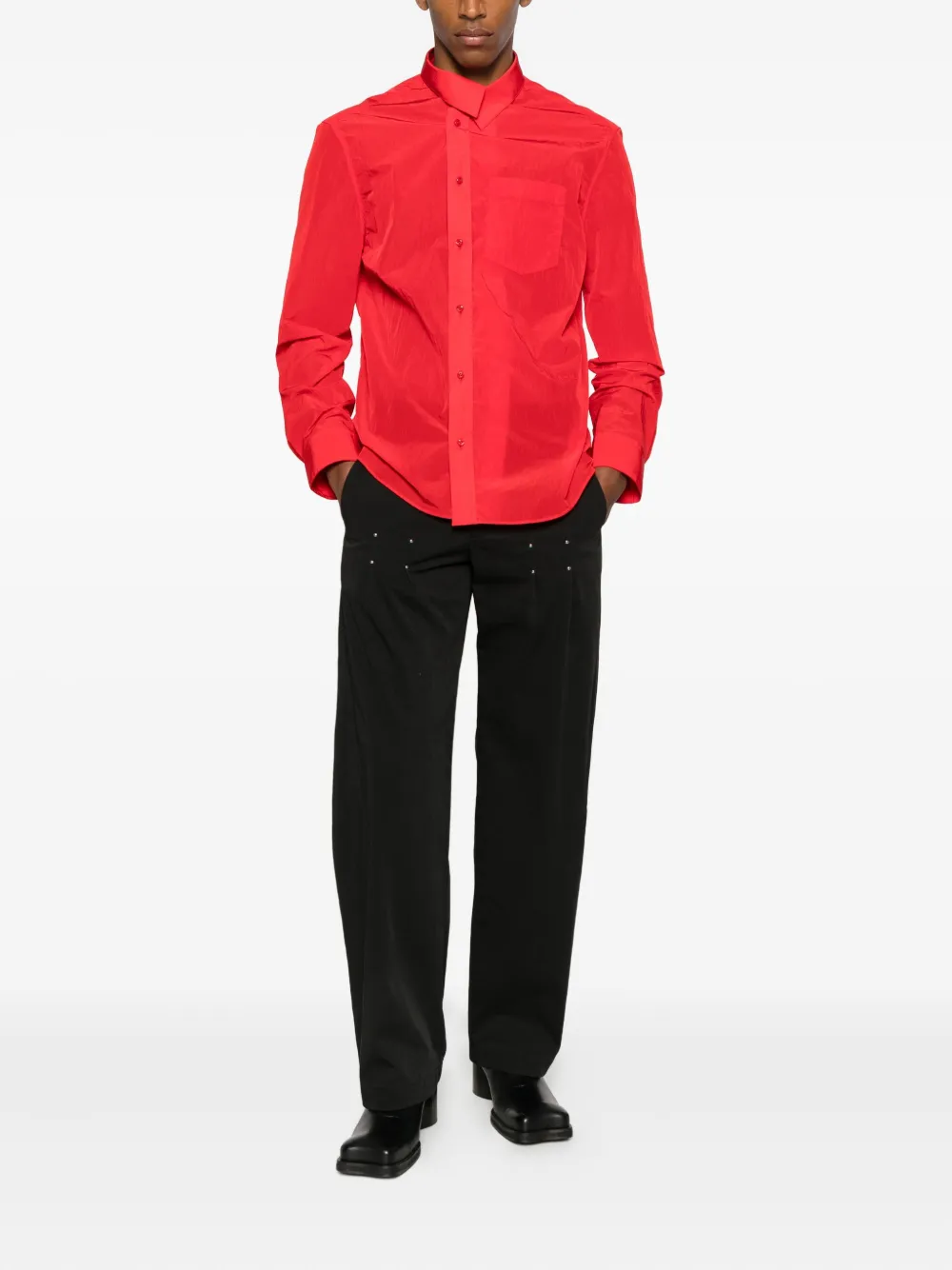 

Рубашка с карманом и пуговицами Alainpaul, красный