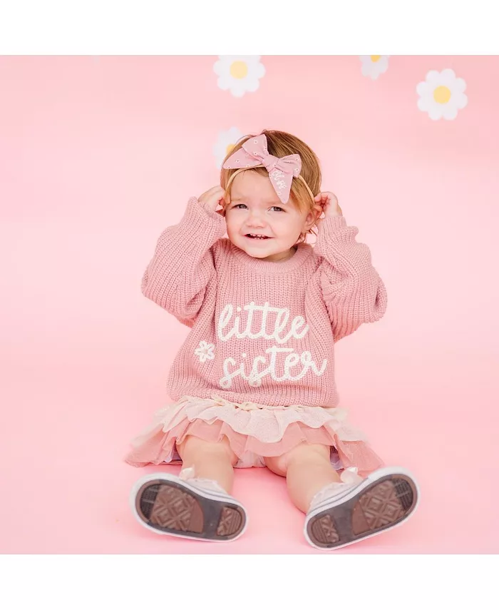 Маленькие девочки свитер Little Sister Knit Sweet Wink, фиолетовый — фото 2