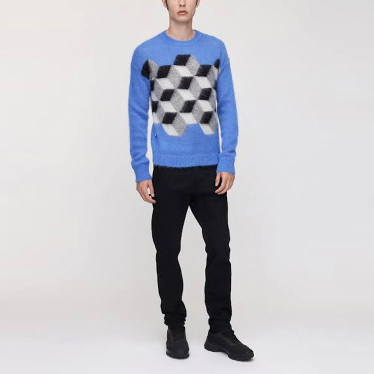 Fragment Design X GENIUS X Fujiwara Hiroshi FRGMT Свитер Мужской Синий Moncler — фото 4