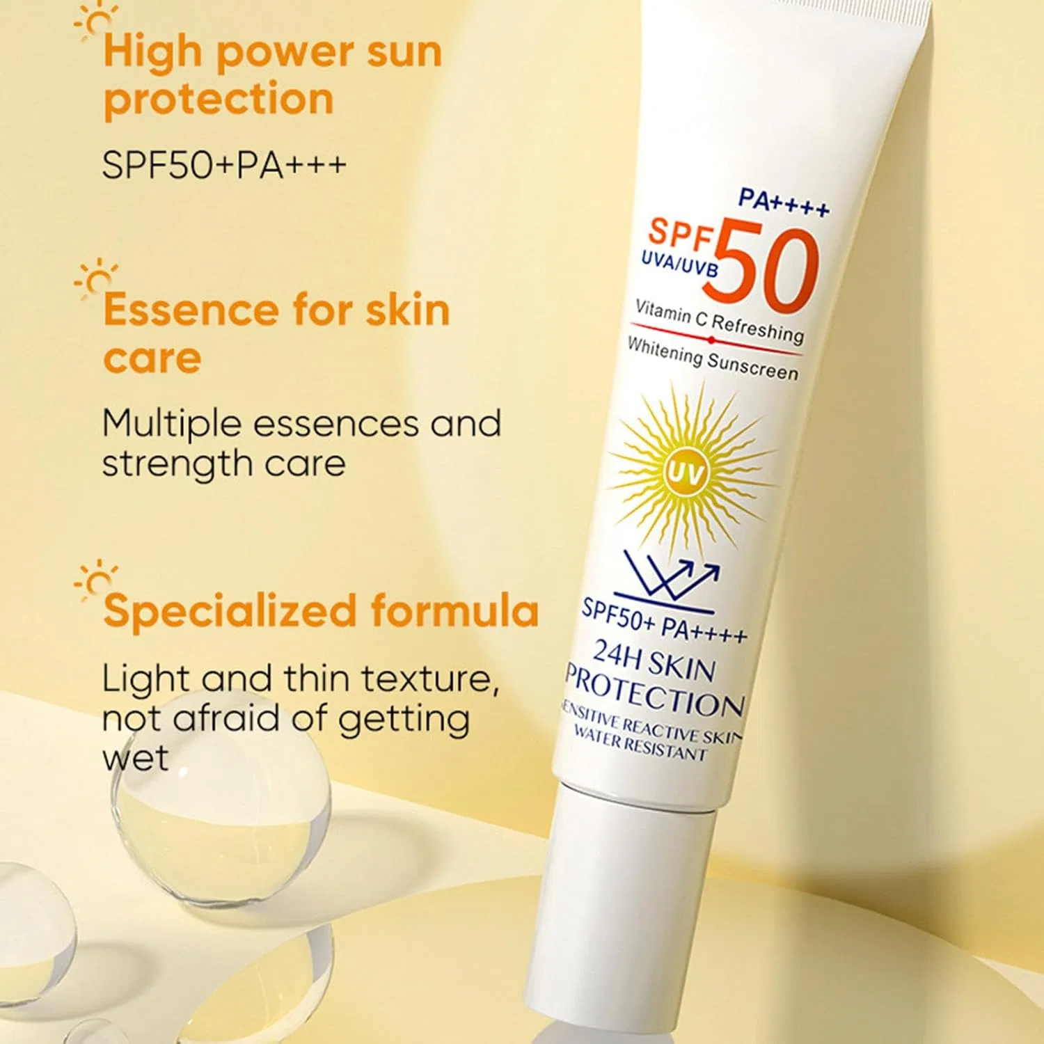 Солнцезащитный гель Deep Protect Care Gel Sunscreen Makeup Base, увлажняющий, для лица и тела, Generic — фото 4