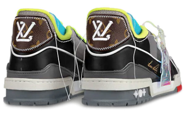 Кроссовки lv trainer low-top sports shoes blue/black Louis Vuitton, синий — фото 4