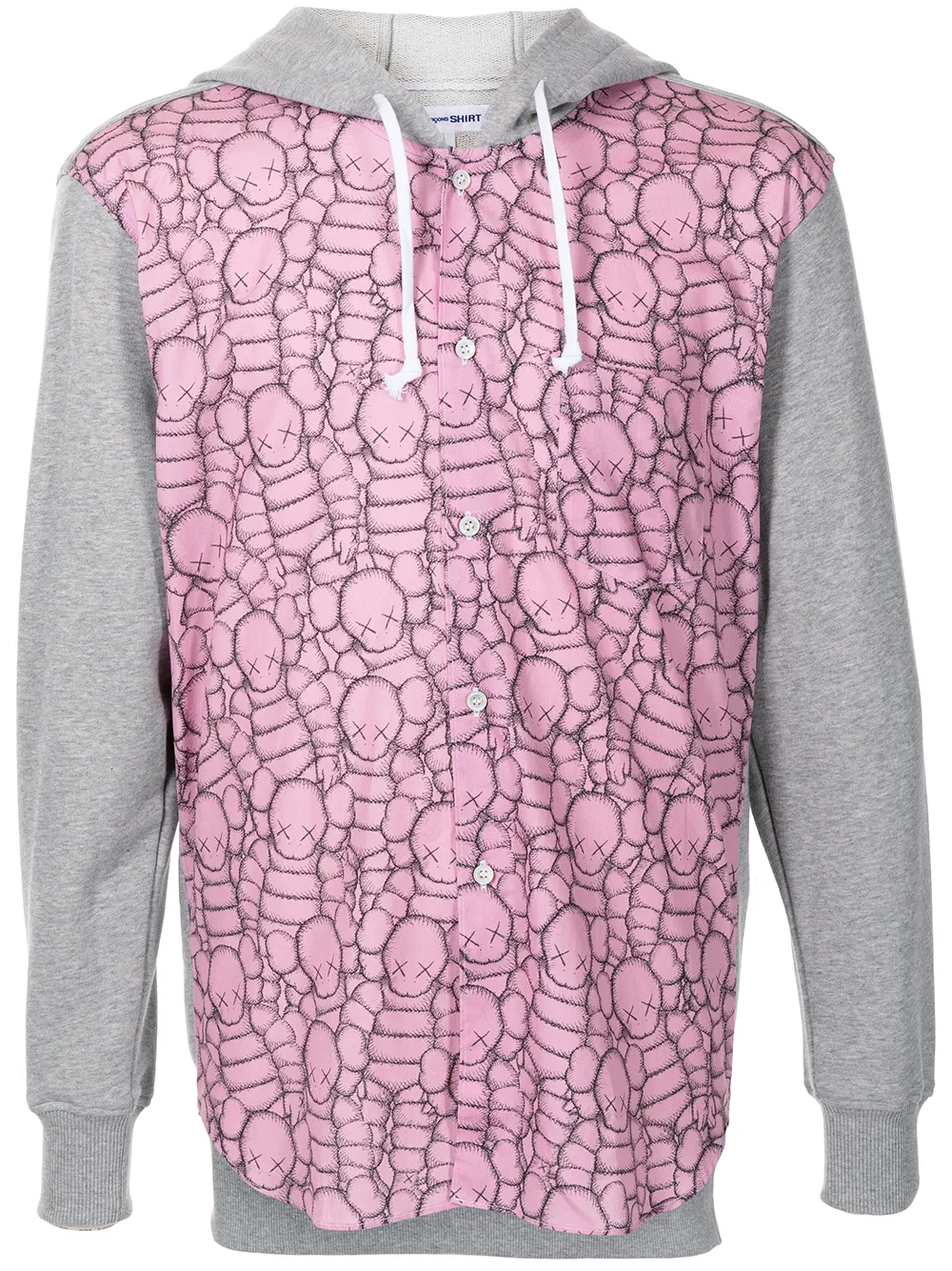 

Худи в стиле колор-блок Comme Des Garçons Shirt, серый