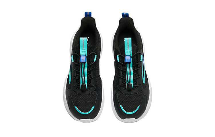 Детские кроссовки GS Low-top черные/флуоресцентные Aqua Green Anta Kids — фото 3