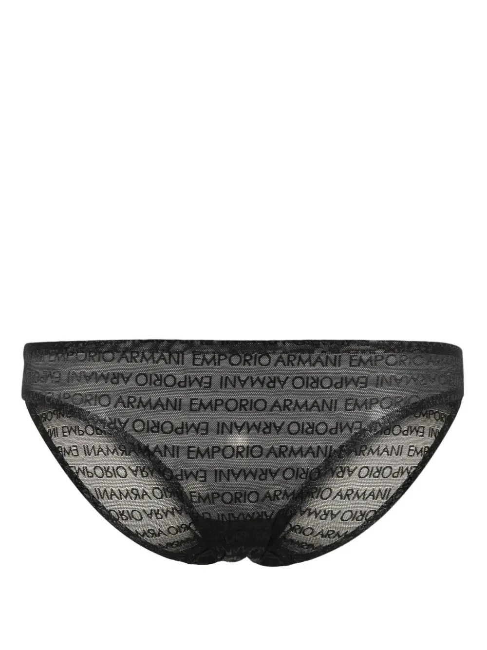 Комплект из двух трусов-брифов с жаккардовым логотипом EMPORIO ARMANI, черный — фото 2