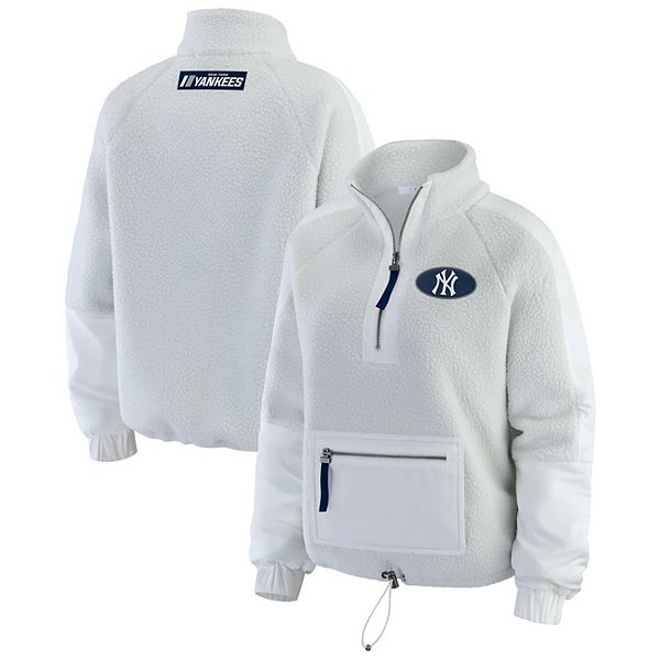 

Женская серая куртка-полузип Polar Fleece New York Yankees Wear By Erin Andrews