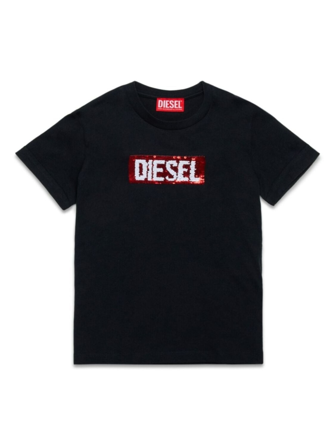 

Diesel Kids футболка с пайетками, черный