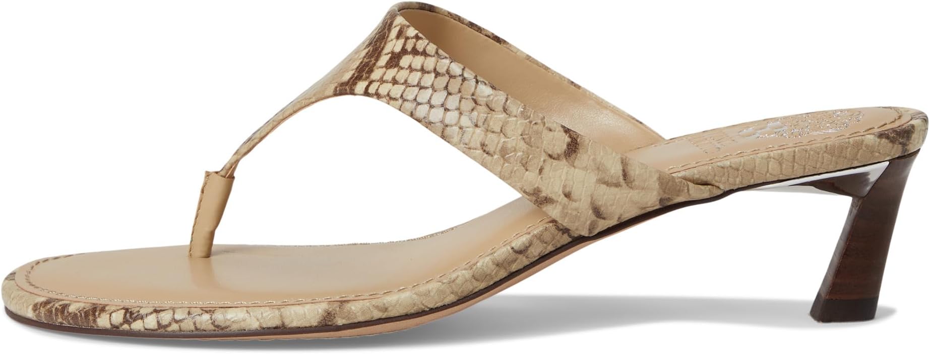 Туфли Vince Camuto Women's Lina Thong Kitten Heel Sandals, Taupe/Mid Taupe — фото 4