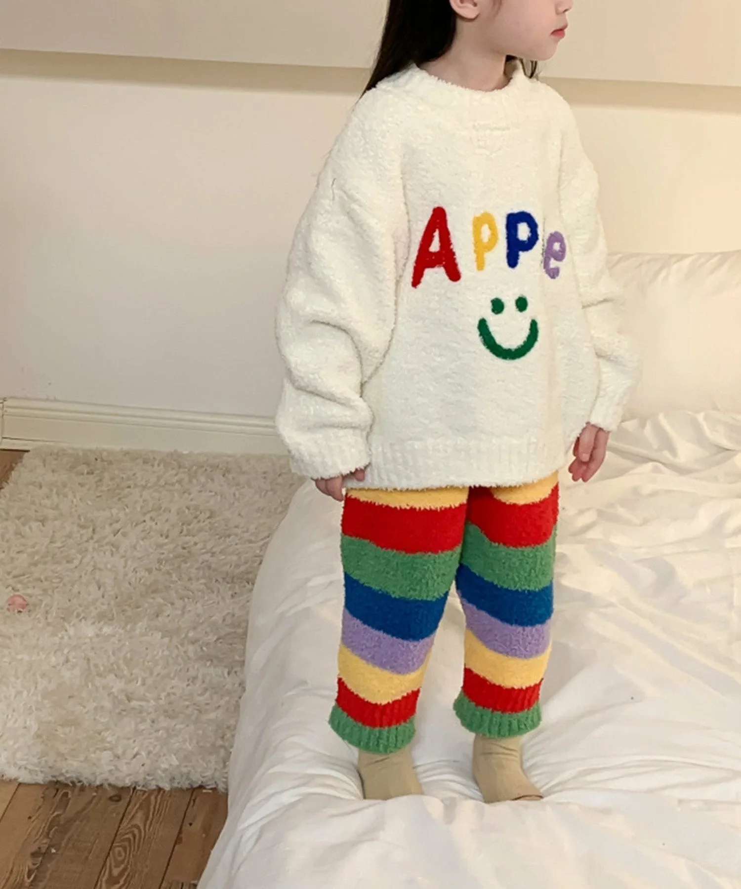 Детский пижамный комплект Aimoha KIDS/Корейская детская одежда, Mochimochi Aimoha Kids, white