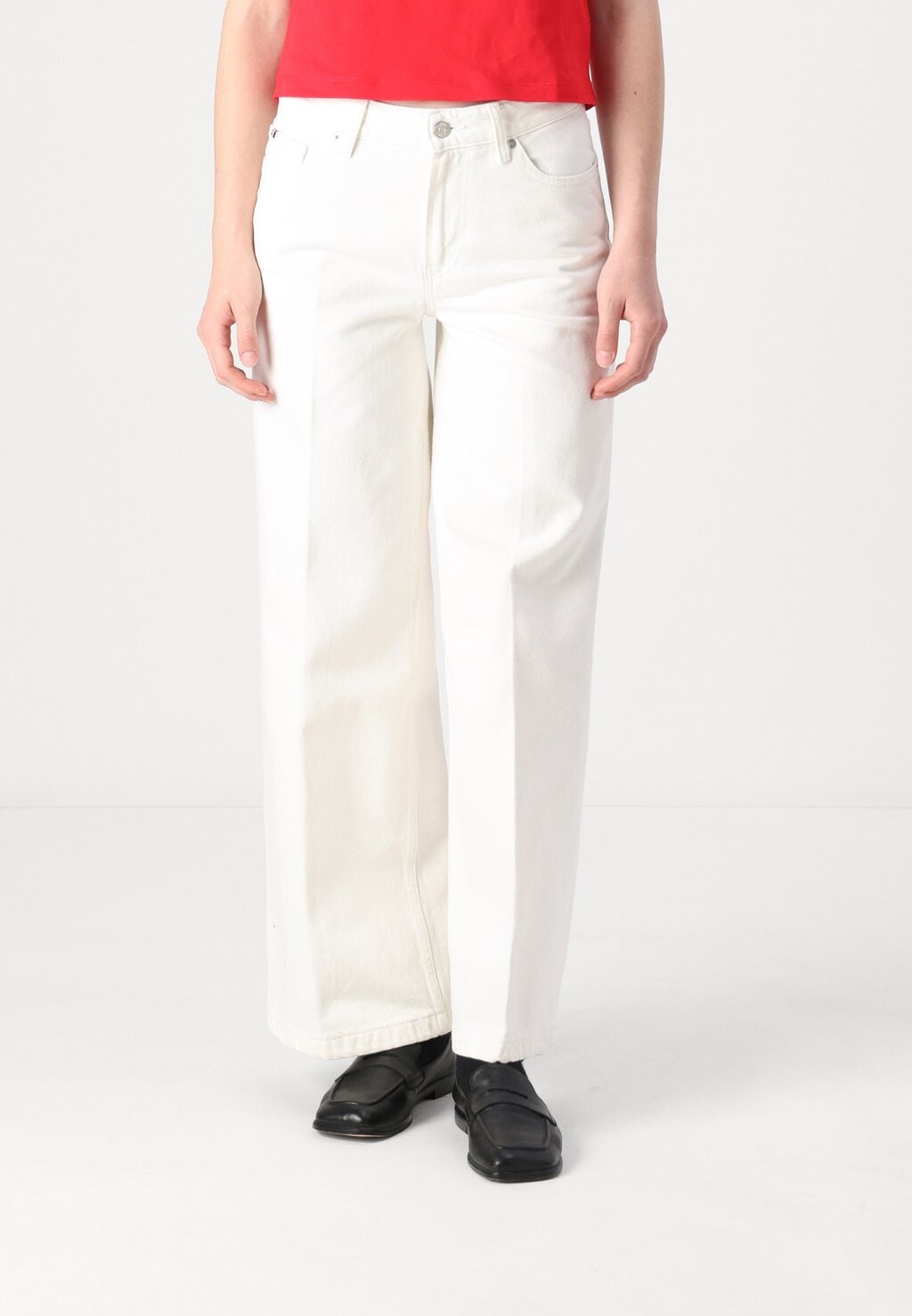 Джинсы свободного кроя WIDE LEG Tommy Hilfiger, молочный — фото 4
