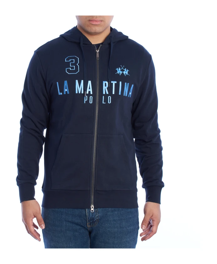 

Толстовка с капюшоном и застежкой-молнией La Martina, синий