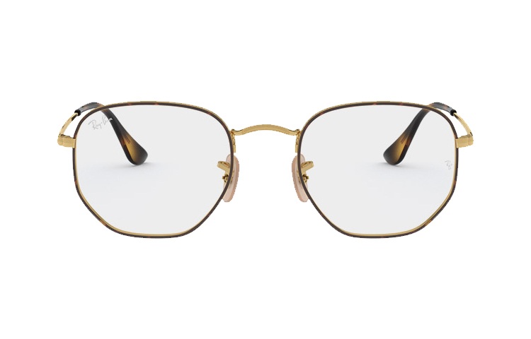 

RayBan Очки Ray Ban с шестиугольной оправой, Gold Base Snow-Cigar Color Frame 2945