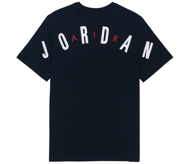 Футболка Air Jordan Alphabet Flying Man Logo Printing Round Neck Casual Short Sleeve Black, черный — фото 2
