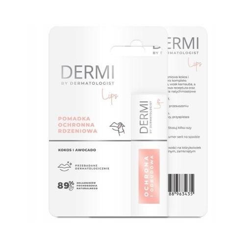 

DERMI Lips, Защитная губная помада Core с кокосом и авокадо, 4,4 г