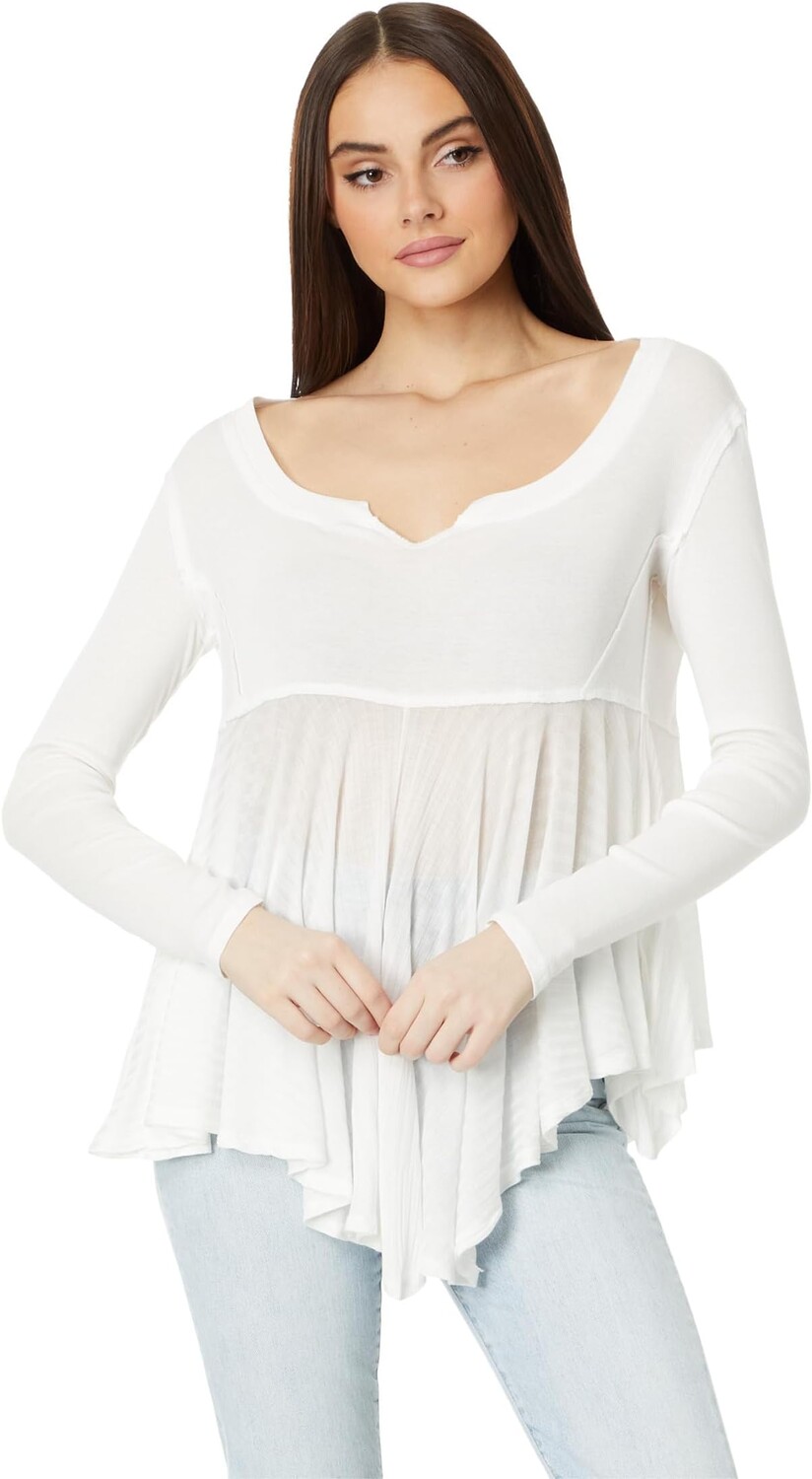 

Рубашка Free People Clover Babydoll, слоновая кость