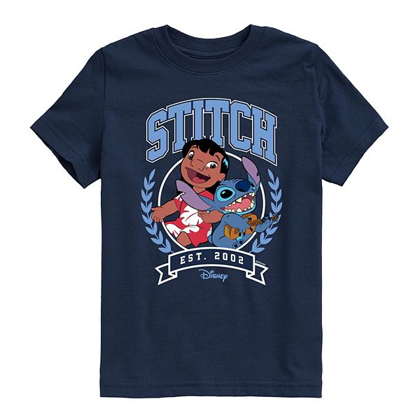 

Футболка с принтом Lilo & Stitch collegiate est 2002 для мальчиков 8-20 Disney