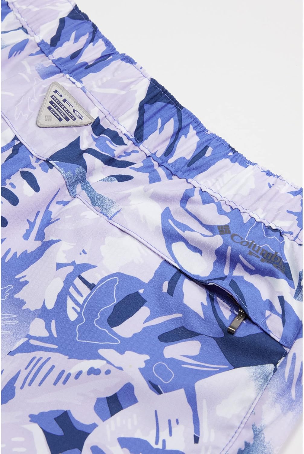 Columbia Girls Super Tamiami шорты на резинке, Violet Sea Philo Palms — фото 2