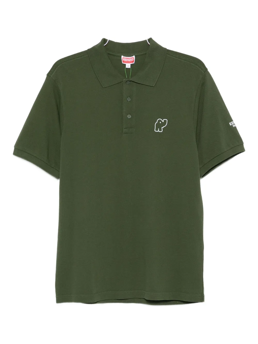 

Поло с вышивкой в виде слона Kenzo, зеленый