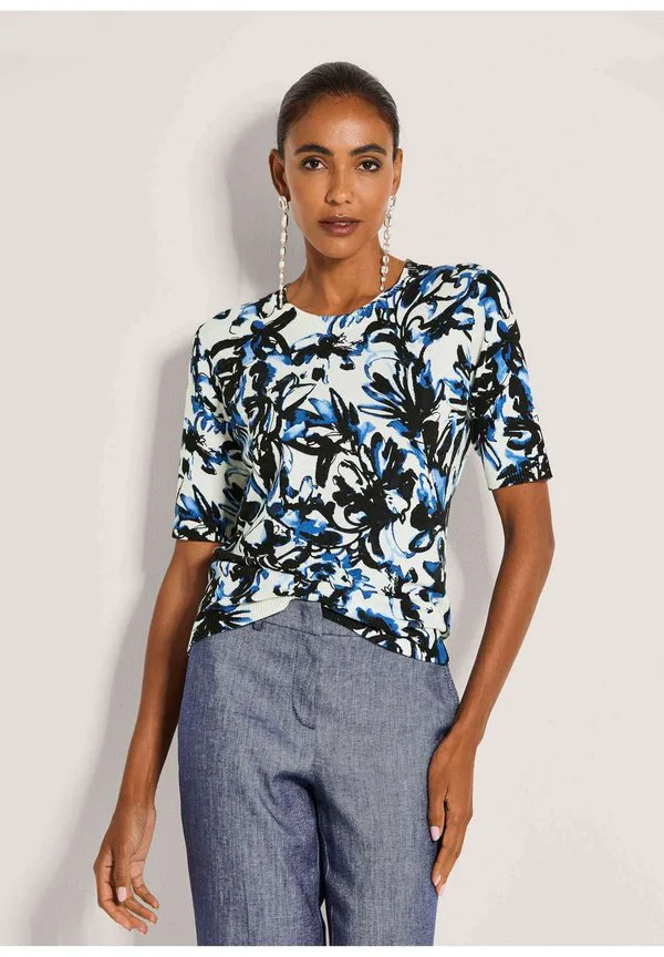 

Футболка с принтом Madeleine, White Navy Blue Multicolour, Белый, Футболка с принтом Madeleine, White Navy Blue Multicolour