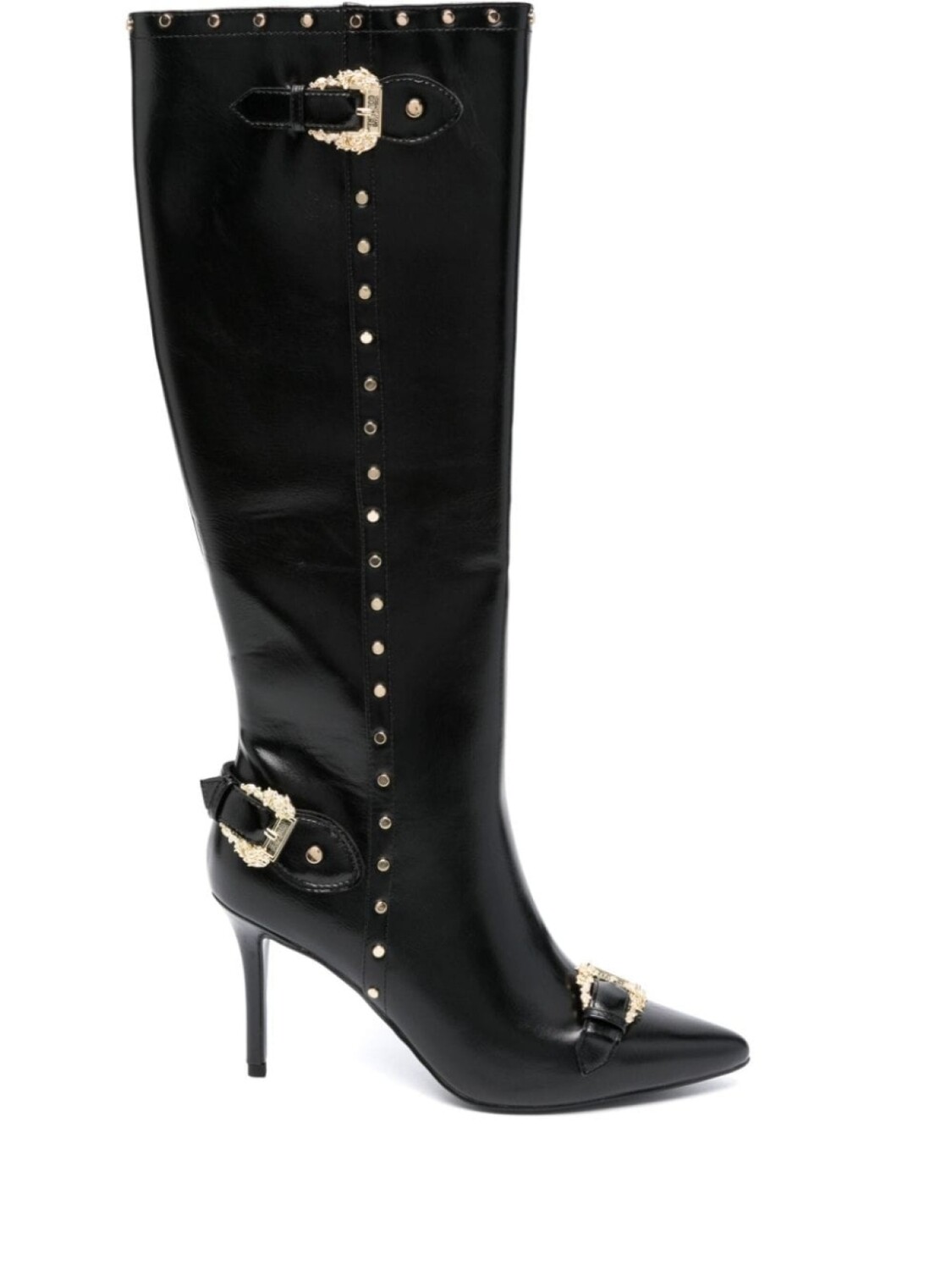 

Versace Jeans Couture сапоги с пряжкой Baroque, черный