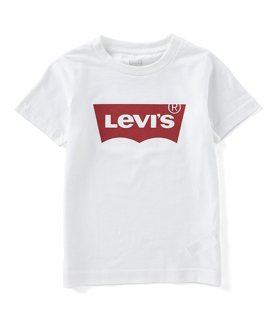 

Футболка с коротким рукавом и логотипом Levi's Little Boys 2T-7, белый